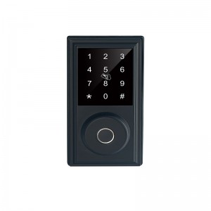 3002 Smart Verrouillage pour la porte d\'entrée avec pavé à écran tactile et empreinte digitale, pêne dormant électronique de porte intelligente