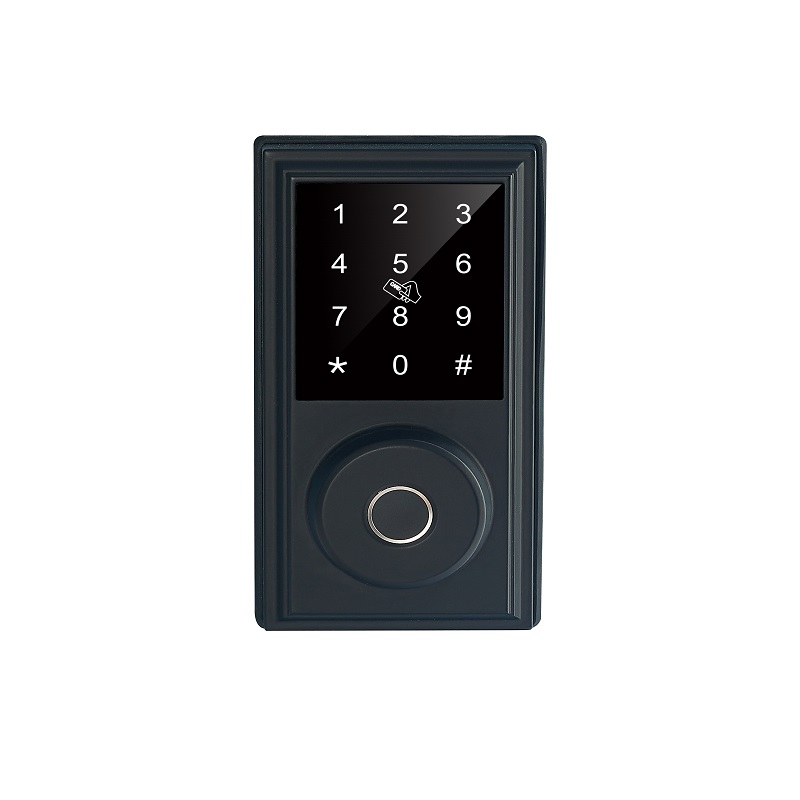 3002 Smart Verrouillage pour la porte d\'entrée avec pavé à écran tactile et empreinte digitale, pêne dormant électronique de porte intelligente